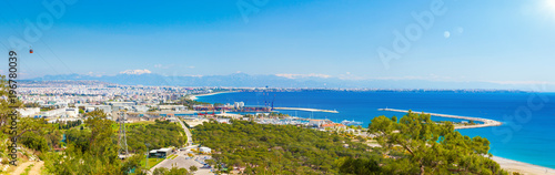 Aerial panoramic view of popular seaside resort city Antalya, Turkey © IgorZh