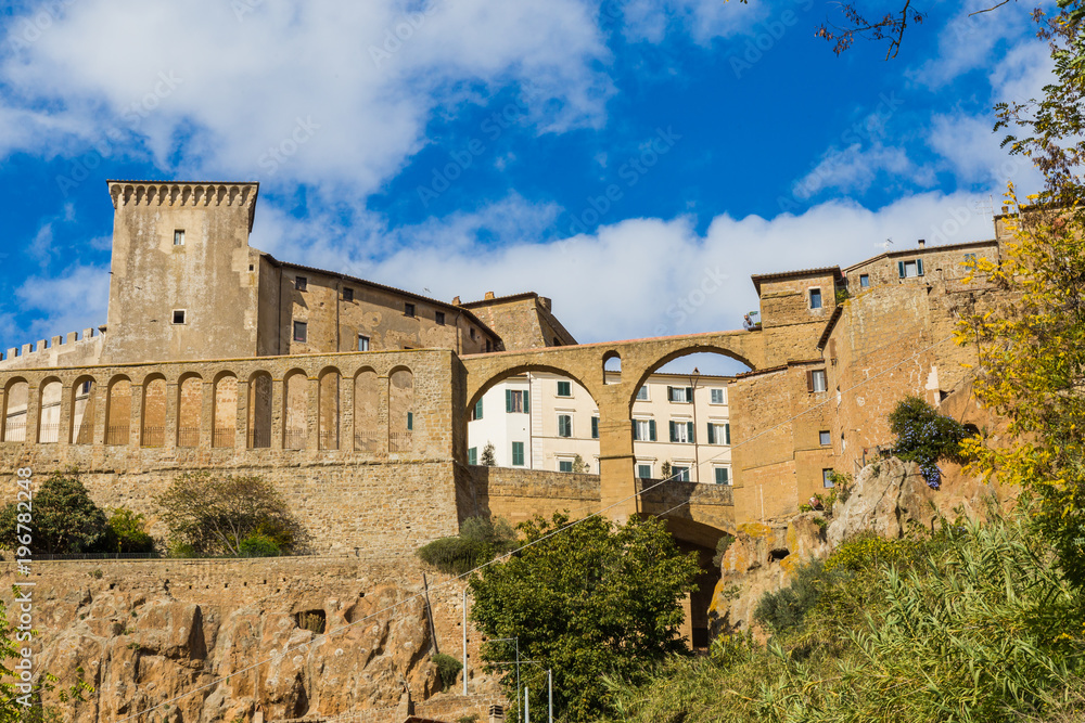 The town of Pitigliano in the province of Grosseto.