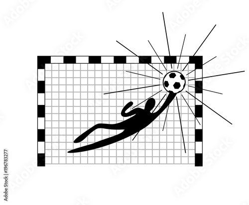 Design of goalkeeper illustration