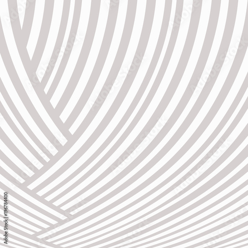 Abstract striped background. White and light grey pigtail curve pattern. Ascending lines