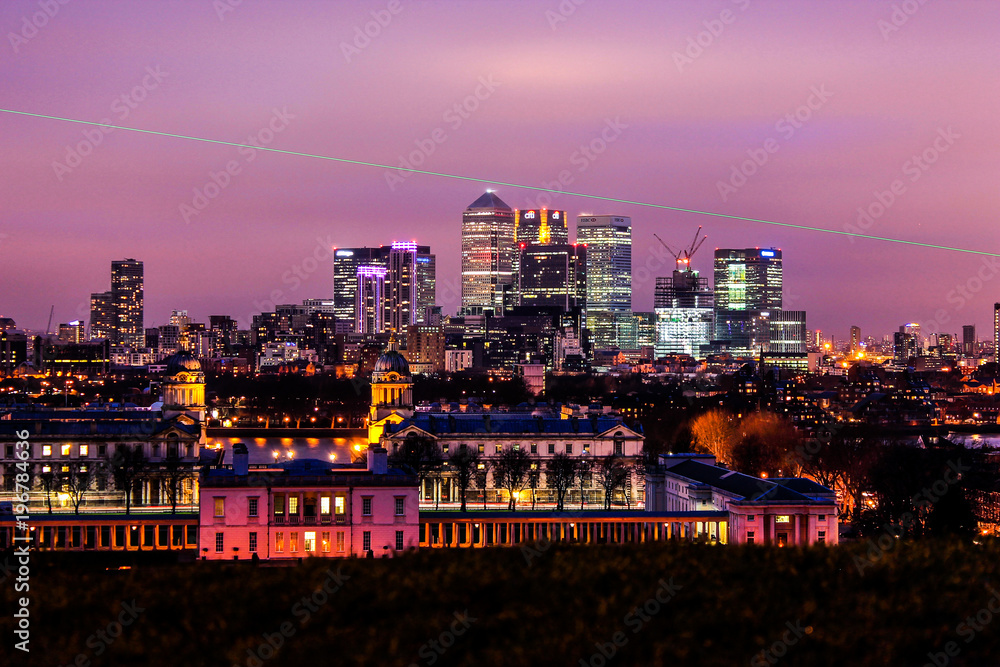 Fototapeta premium Banks from Greenwich site 