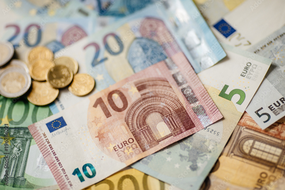 Different Euro banknotes from 5 to 500 Euro Different Euro banknotes from 5 to 500 Euro