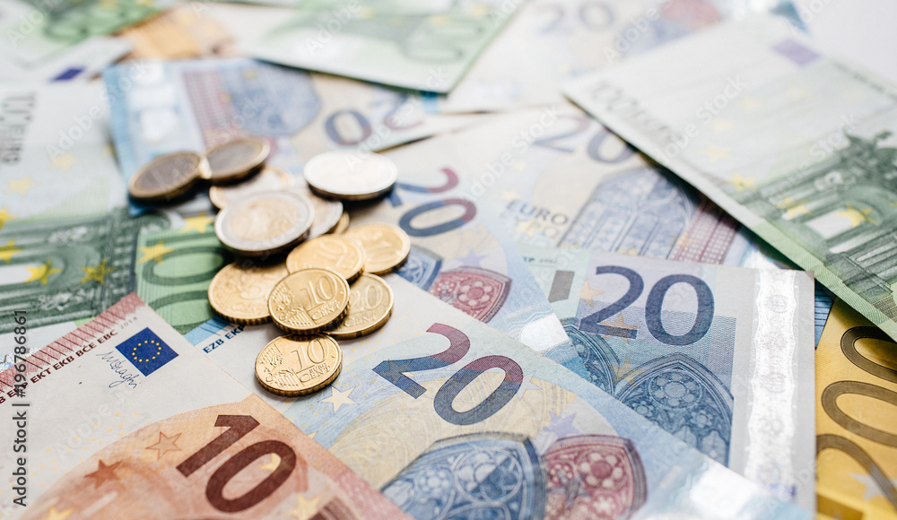 Different Euro banknotes from 5 to 500 Euro Different Euro banknotes from 5 to 500 Euro