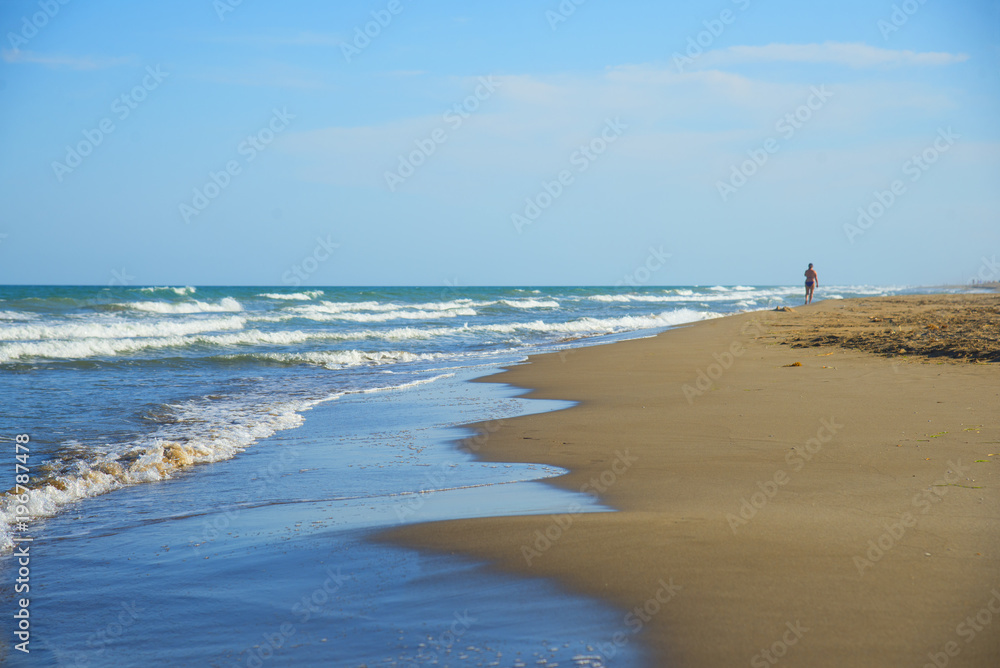 Sandy coast of the Mediterranean Sea