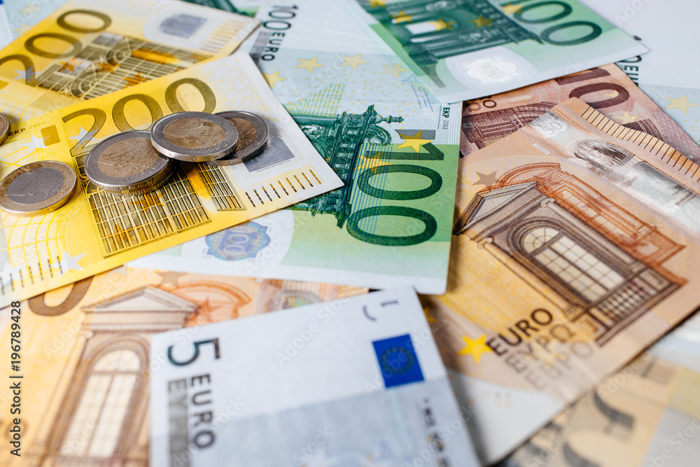 Different Euro banknotes from 5 to 500 Euro Different Euro banknotes from 5 to 500 Euro