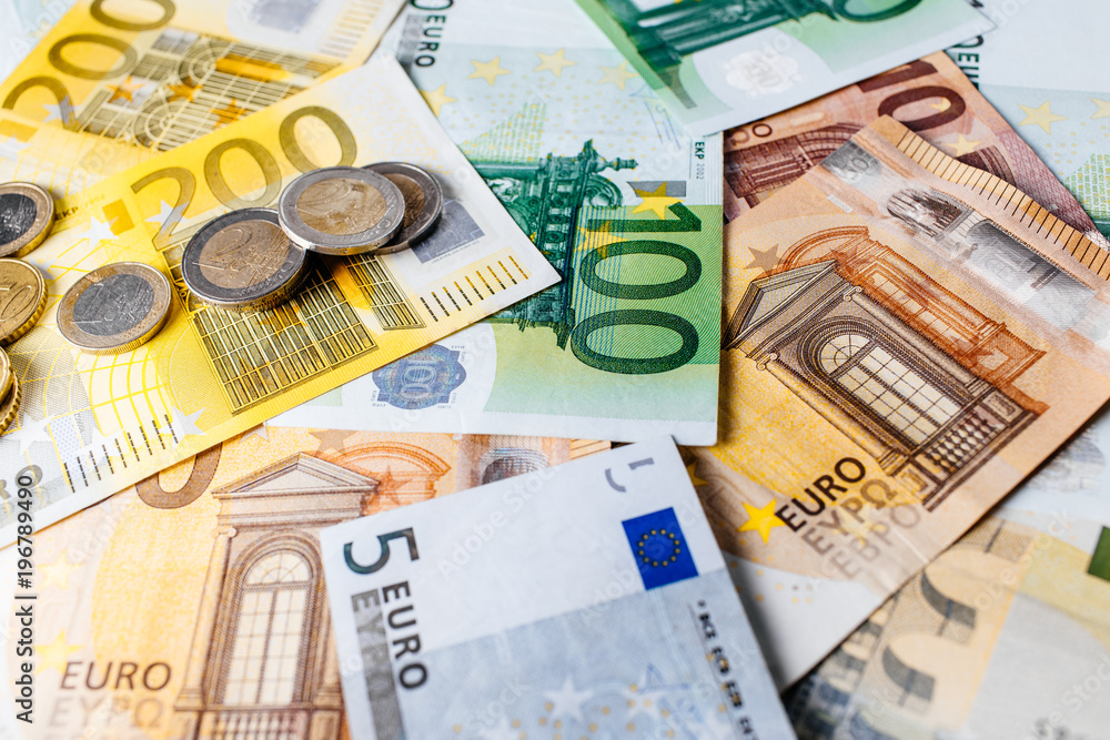 Euro Money. euro cash background. Euro Banknotes