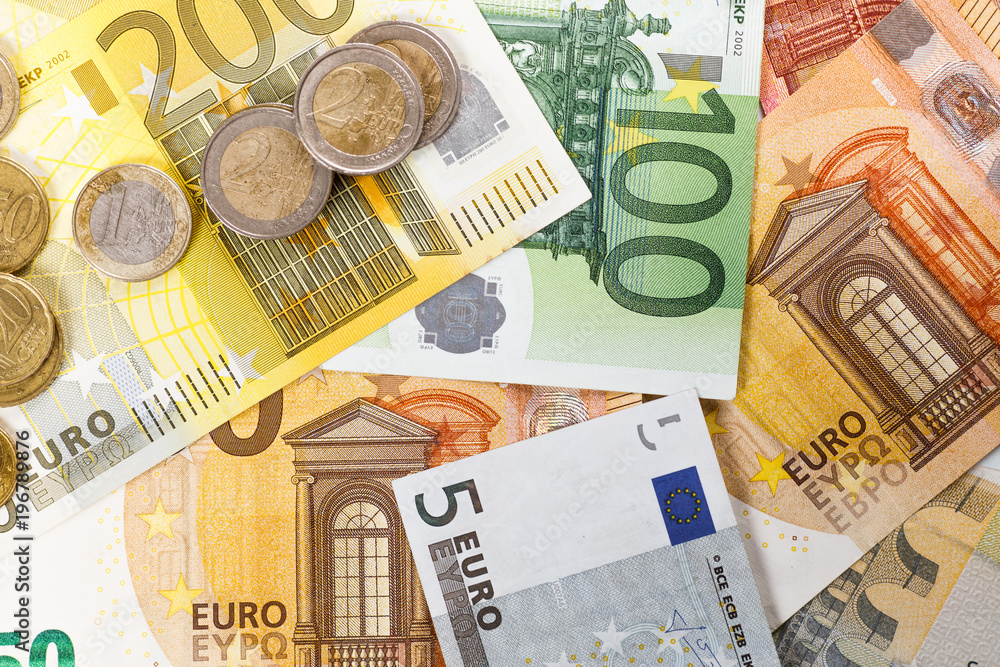 Different Euro banknotes from 5 to 500 Euro Different Euro banknotes from 5 to 500 Euro