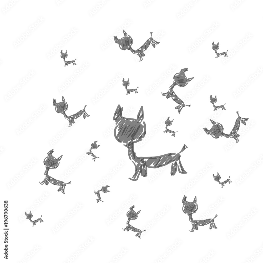 謎の猫模様 落書き風ゆるいイラスト Stock Illustration Adobe Stock