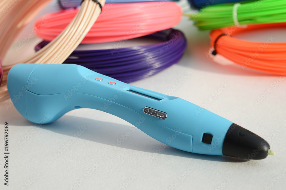 3d pen and colored plastic 3d pen and colored plastic