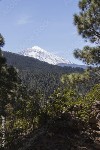 View of the mountain Teide Tenerife Canary island.