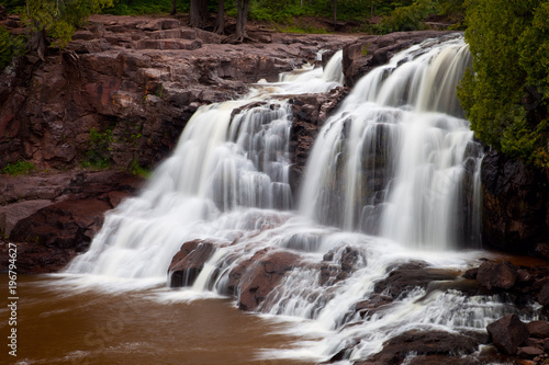 Gooseberry Falls  waterfall on Gooseberry River by the North Shore of Lake Superior  Minnesota