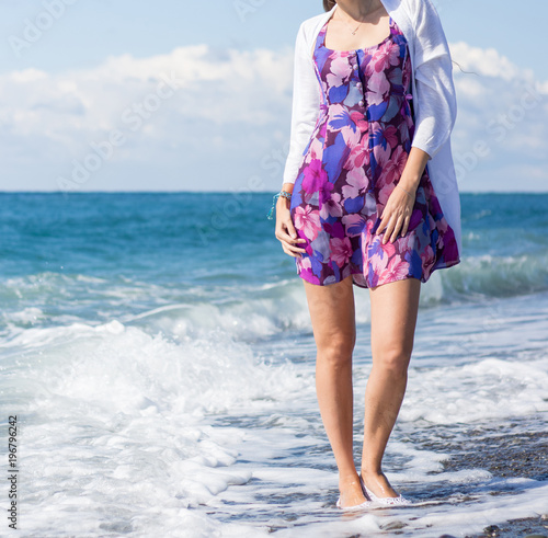 Woman resting on the beach