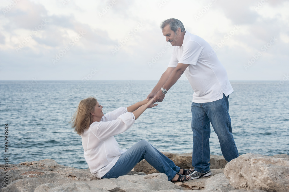 Fototapeta premium Mature marriage on vacation