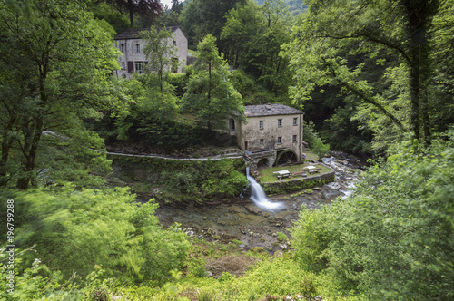 The river Breggia at the Bruzella mill, Muggio Valley, Mendrisio District, Canton Ticino, Switzerland. photo