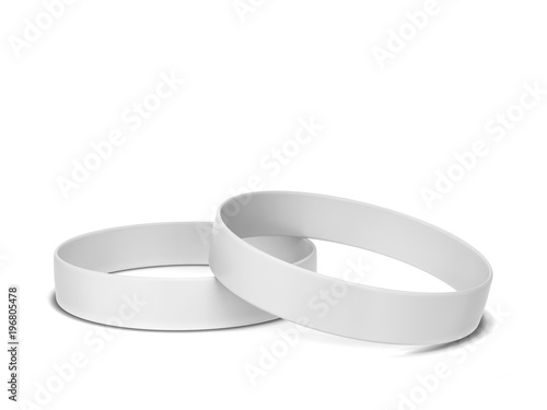 Two rubber bracelets