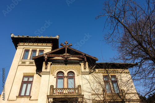 Old architecture in Bucharest Romania Europe streets