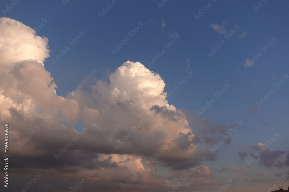 Beautiful summer clouds blue sky