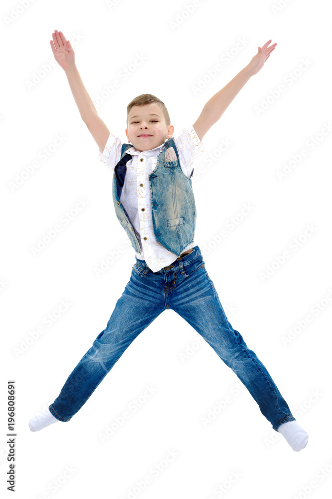 Little boy jumping Little boy jumping