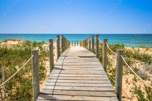 Beach of Faro  Algarve  Portugal