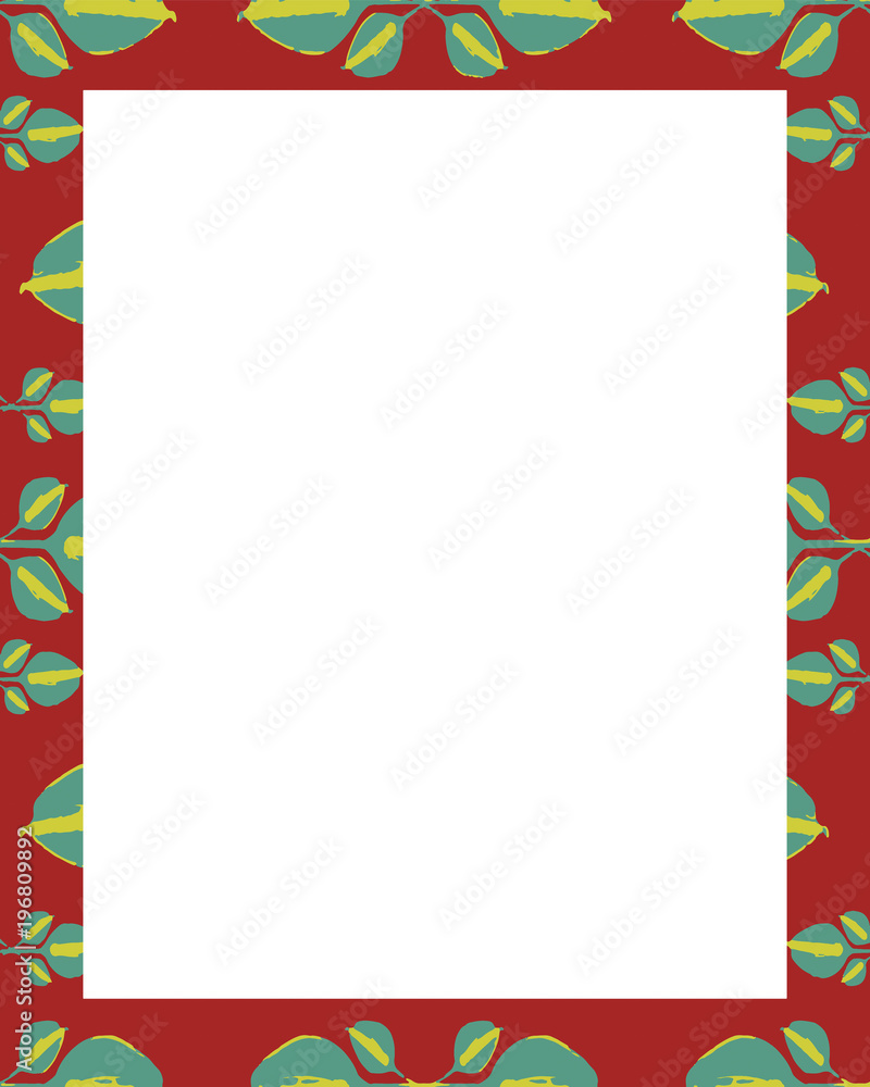 White Frame with Decorated Borders White Frame with Decorated Borders