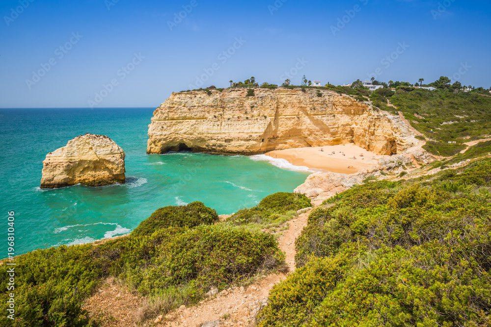 Praia de Benagil beach on atlantic coast, Algarve, Portugal