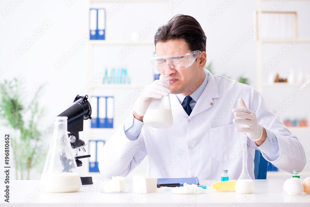 Food scientist testing new stuff in the lab Food scientist testing new stuff in the lab