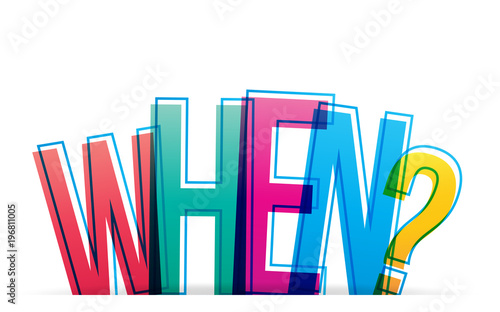 When? Vector illustration