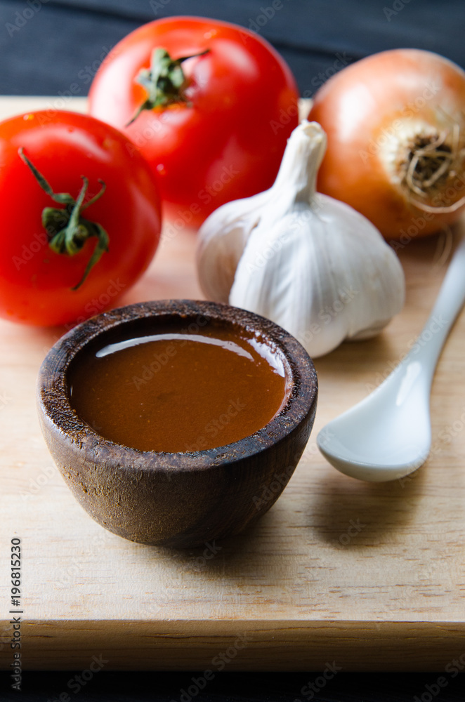 Ingredients ready for italian pasta sauce Ingredients ready for italian pasta sauce