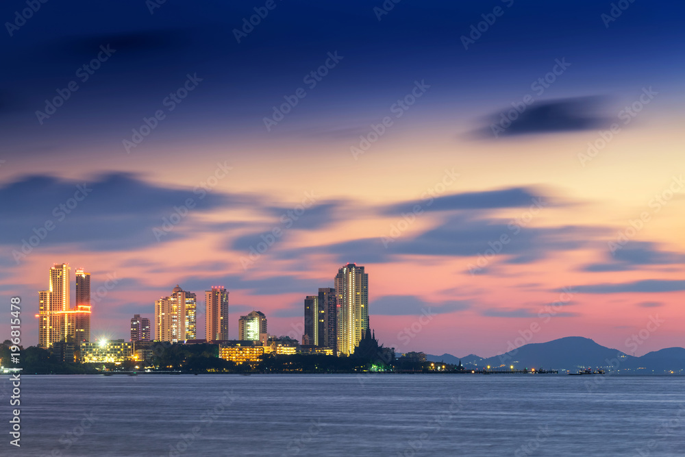 City Scape pattaya in thailand Buildings Travel Concept.