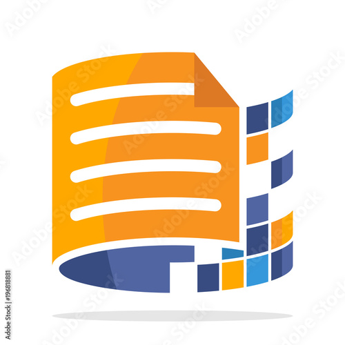logo icon with digital document concept