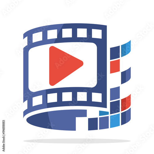 logo icon for multimedia business, movie streaming service