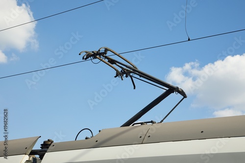 Train Pantograph Closeup
