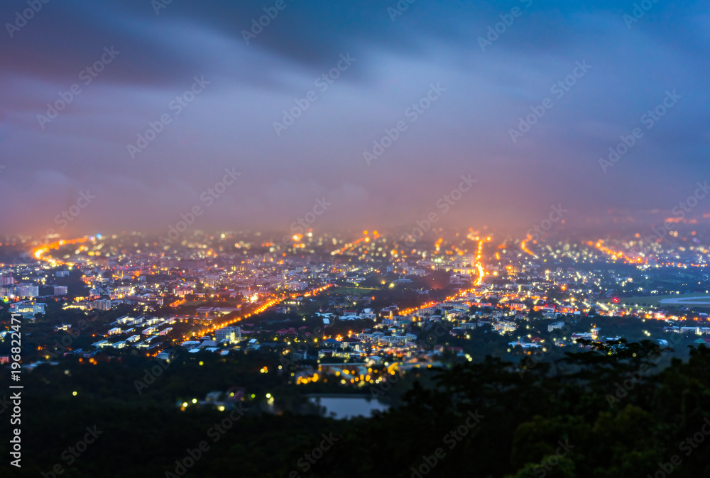 the old city view from high angle spot .