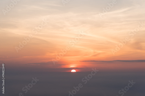image of sunrise sky for background usage.
