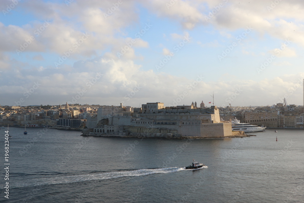 View to fort Saint Angelo, Valletta, Malta