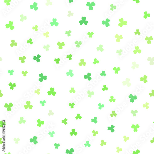 Shamrock background. Seamless vector pattern