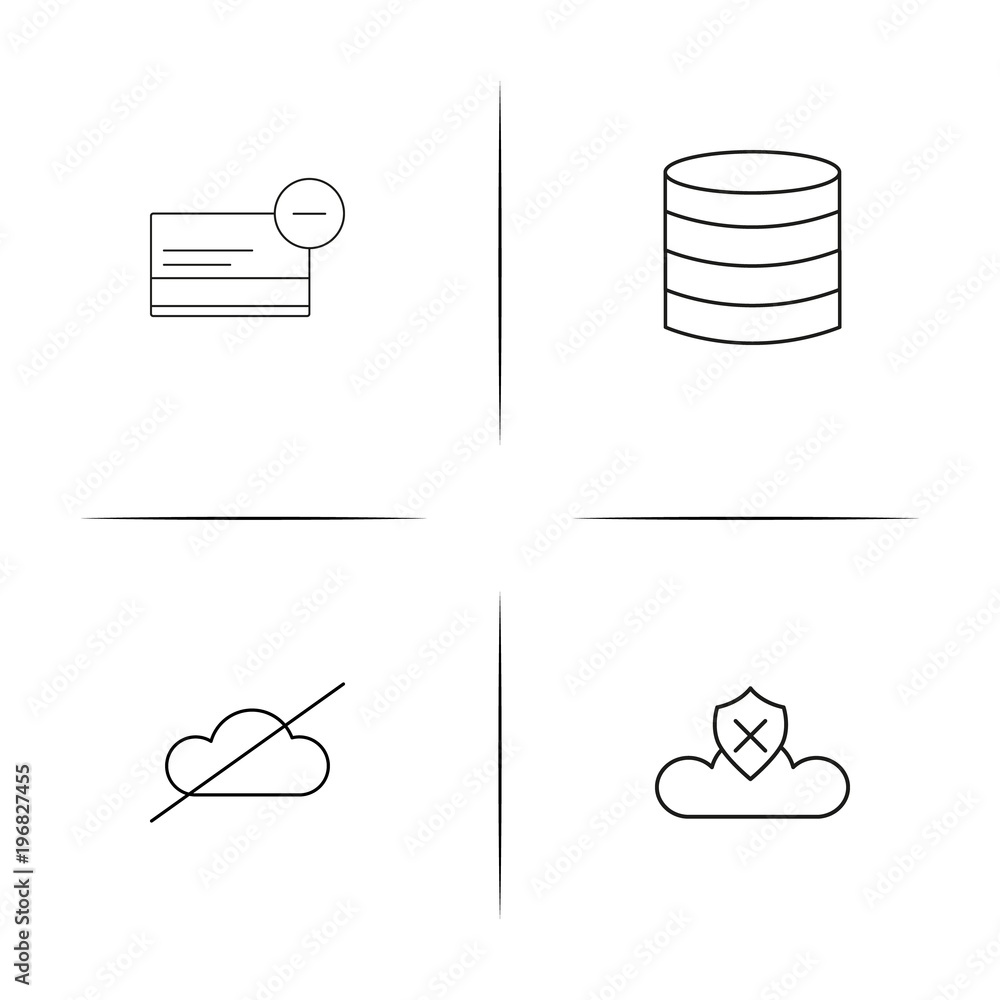 Cyber Security simple linear icon set.Simple outline icons Cyber Security simple linear icon set.Simple outline icons
