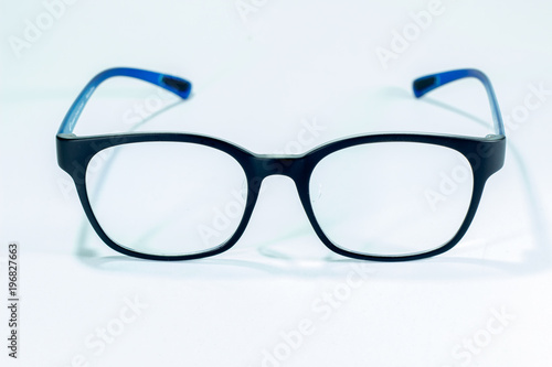 isolated glasses on a white background.