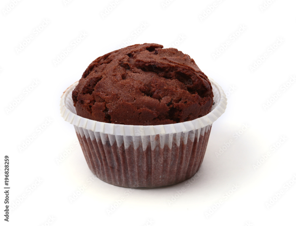 Fresh homemade muffins on white background. Top view. Fresh homemade muffins on white background. Top view.