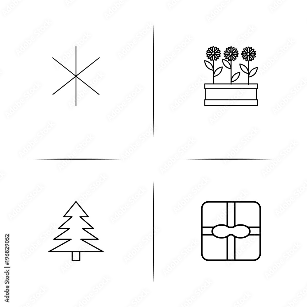 Nature simple linear icon set.Simple outline icons Nature simple linear icon set.Simple outline icons