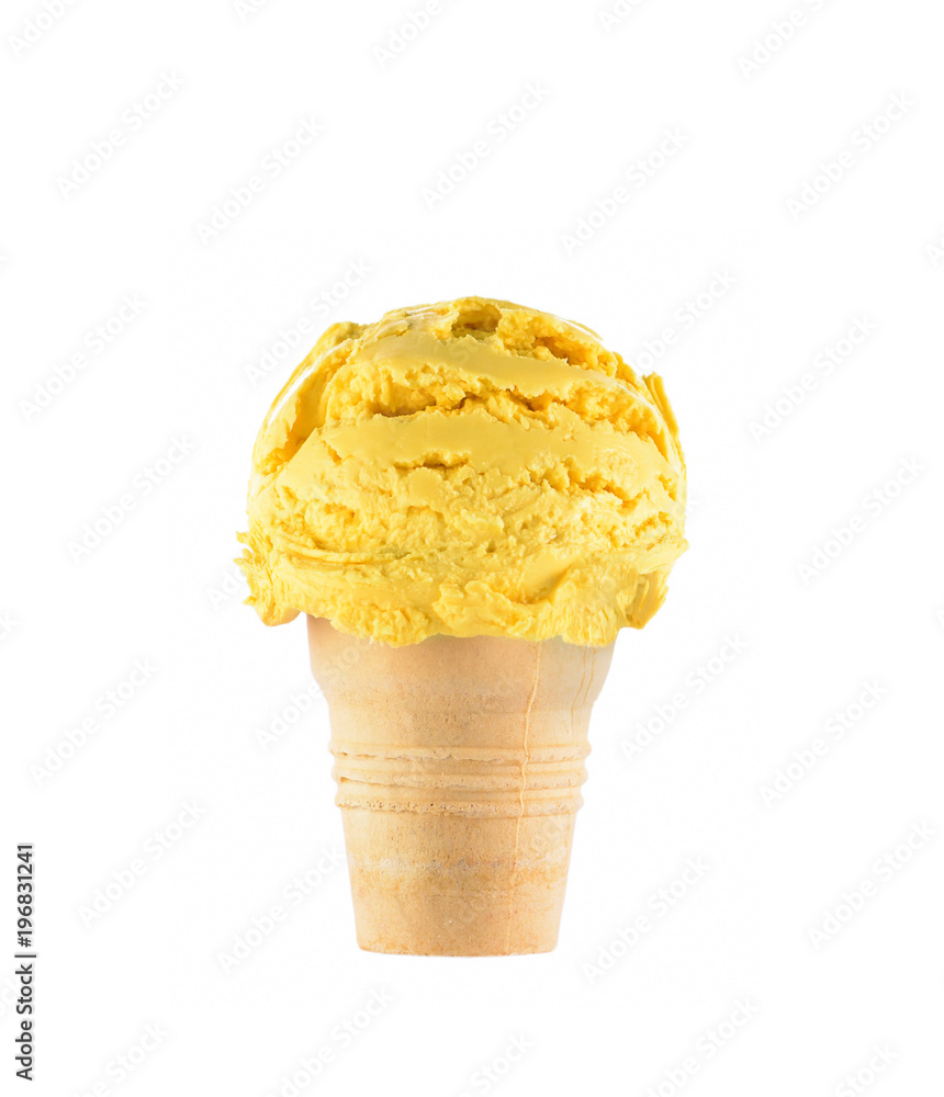 Single Scoop Of Vanilla Ice Cream Isolated With Clipping Path Stock Photo,  Picture and Royalty Free Image. Image 29452151.