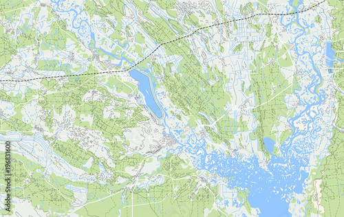 Abstract geographical map Chernobyl, Ukraine. Color vector image