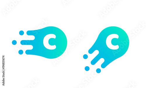 Letter C logo template of a...