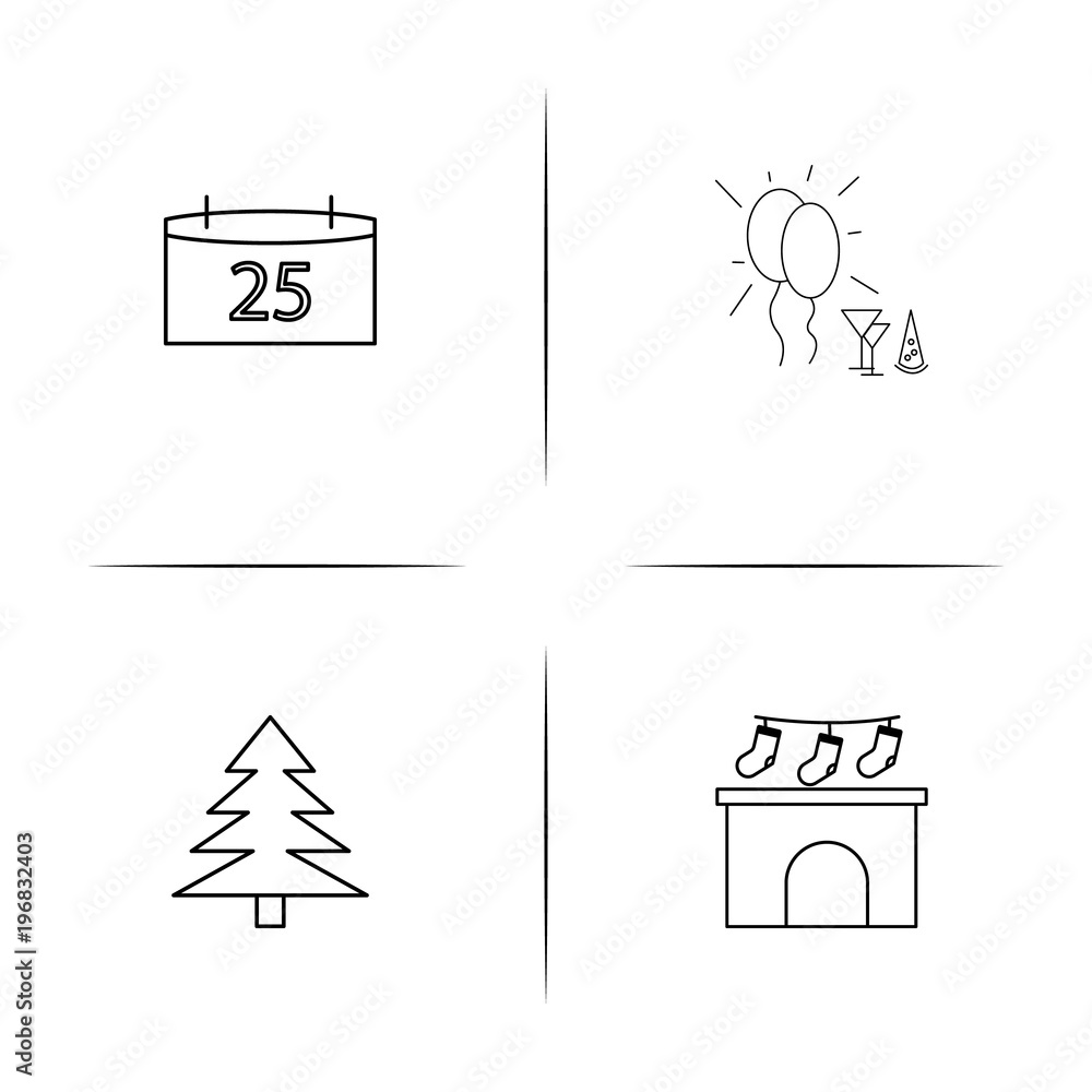 Holidays simple linear icon set.Simple outline icons Holidays simple linear icon set.Simple outline icons