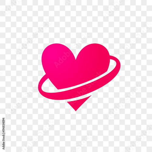 Heart logo vector icon. Iso...