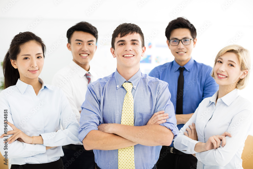 happy successful multiethnic business team happy successful multiethnic business team