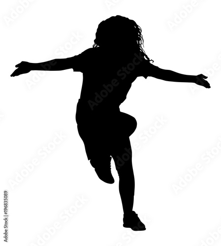 Modern style dancer vector silhouette illustration isolated on white background. Woman ballet performer. Sexy hip hop lady. 