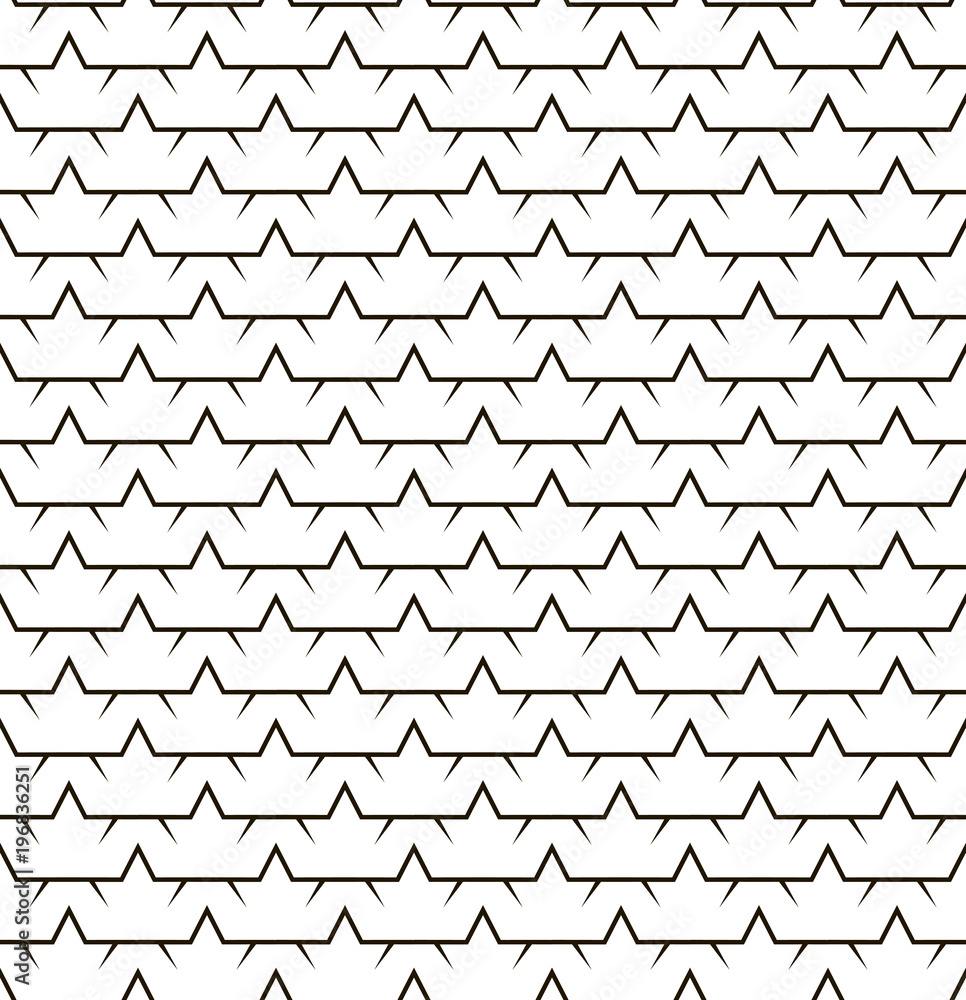 Stars line fence seamless pattern. Stars line fence seamless pattern.