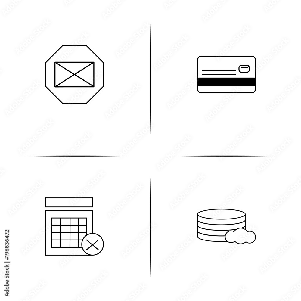 Cyber Security simple linear icon set.Simple outline icons Cyber Security simple linear icon set.Simple outline icons