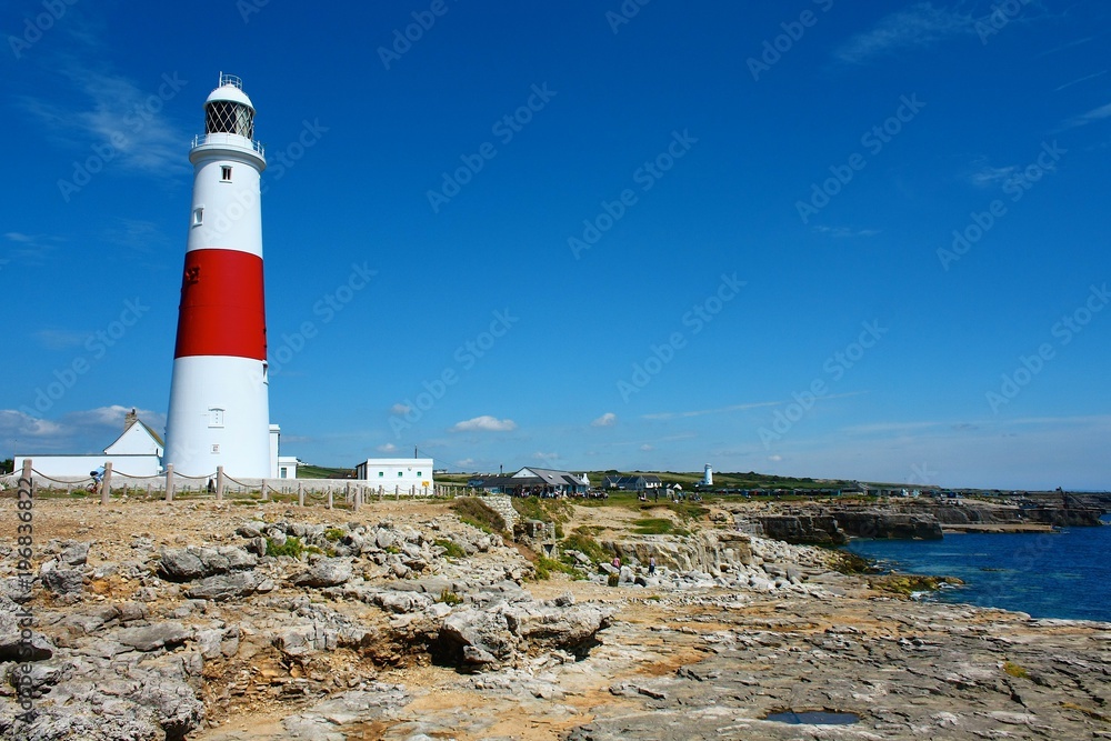 Big lighthouse on the coast of England